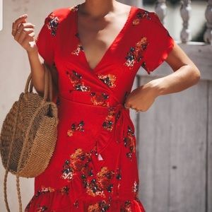 VICI floral print wrap dress